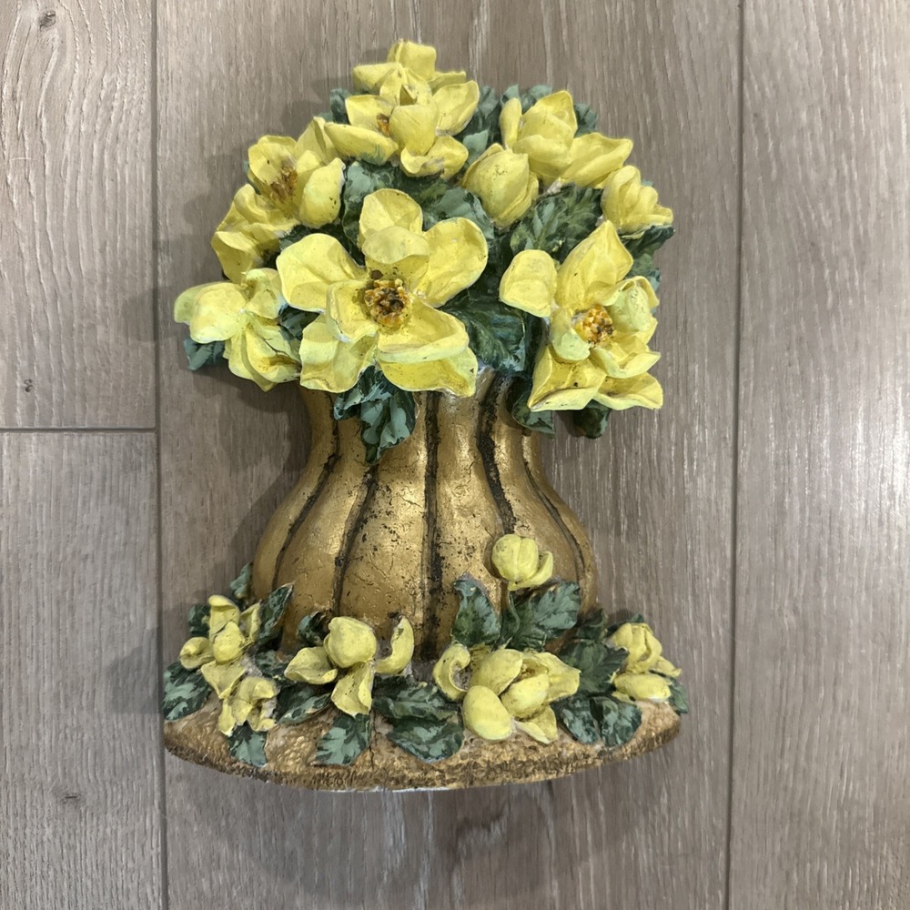Vintage SWEET MAGNOLIA BLOSSOM Southern Charm Bookend Door Stop UNIQUE DESIGN